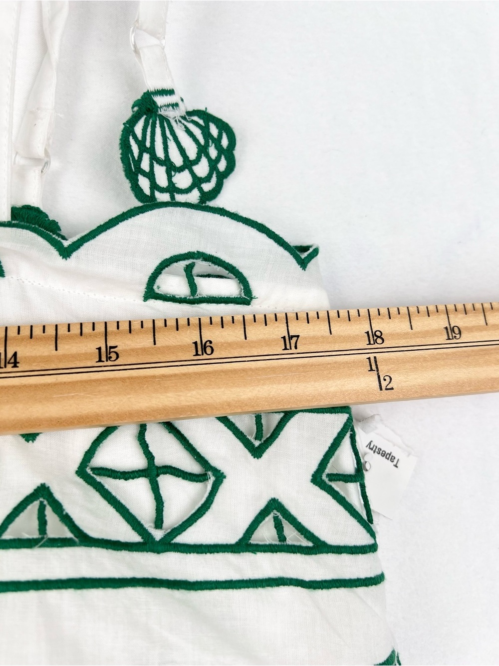 NWT Ciebon Lyndon Green Embroidered Mini Dress Sz M White - Picture 14 of 16
